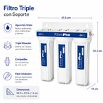 Filtro de Agua Triple con Grifo y Soporte