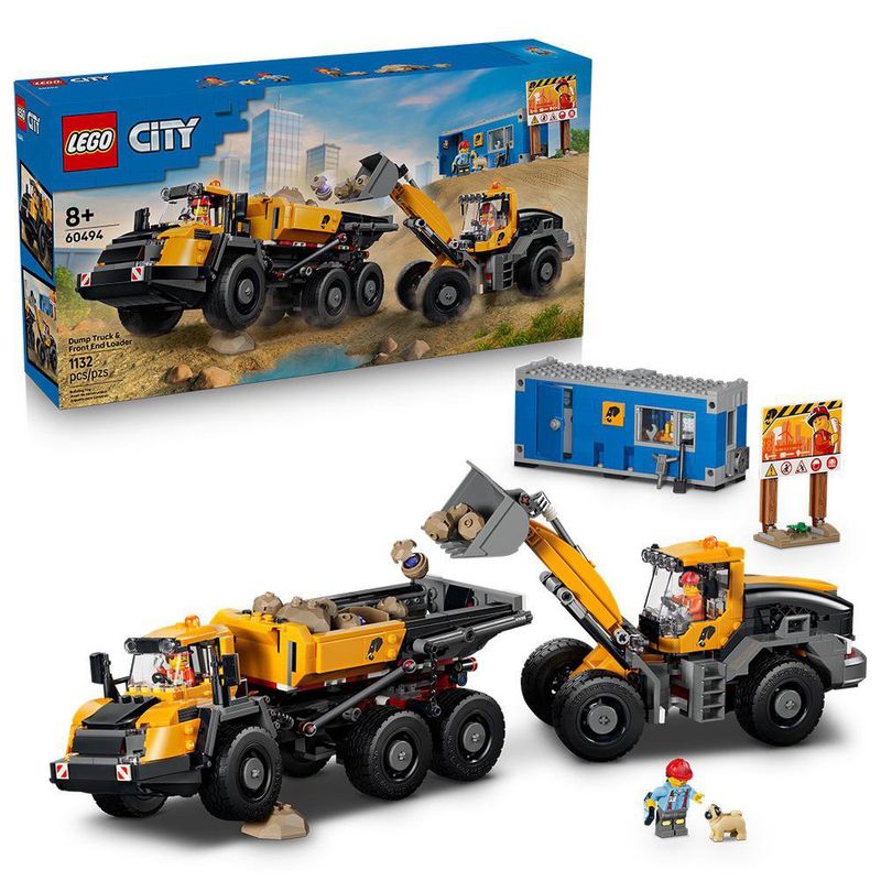 LEGO City Camión de Volteo y Cargadora Frontal #60494 de 1132 piezas