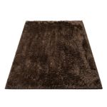 Alfombra Decorativa Teddy Suave 160 cm x 230 cm Color Café para Sala y Dormitorio