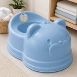 Bacinica Infantil con Diseño Ergonómico en Forma de Oso Color Celeste