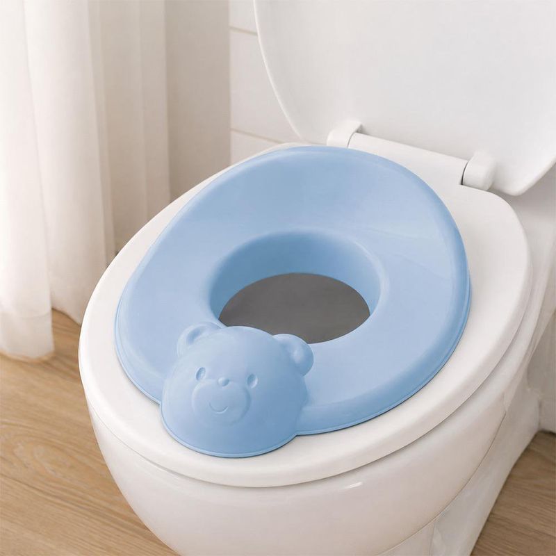 Asiento Reductor para Inodoro Fofura Diseño Oso Color Celeste