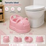 Bacinica Infantil con Diseño Ergonómico en Forma de Oso Color Rosado
