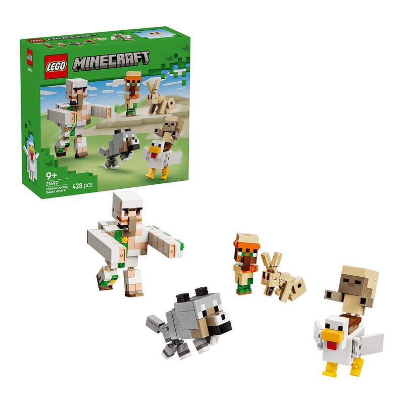 LEGO Minecraft Ataque del Jinete a Gallinas en el Desierto #21592 de 428 piezas