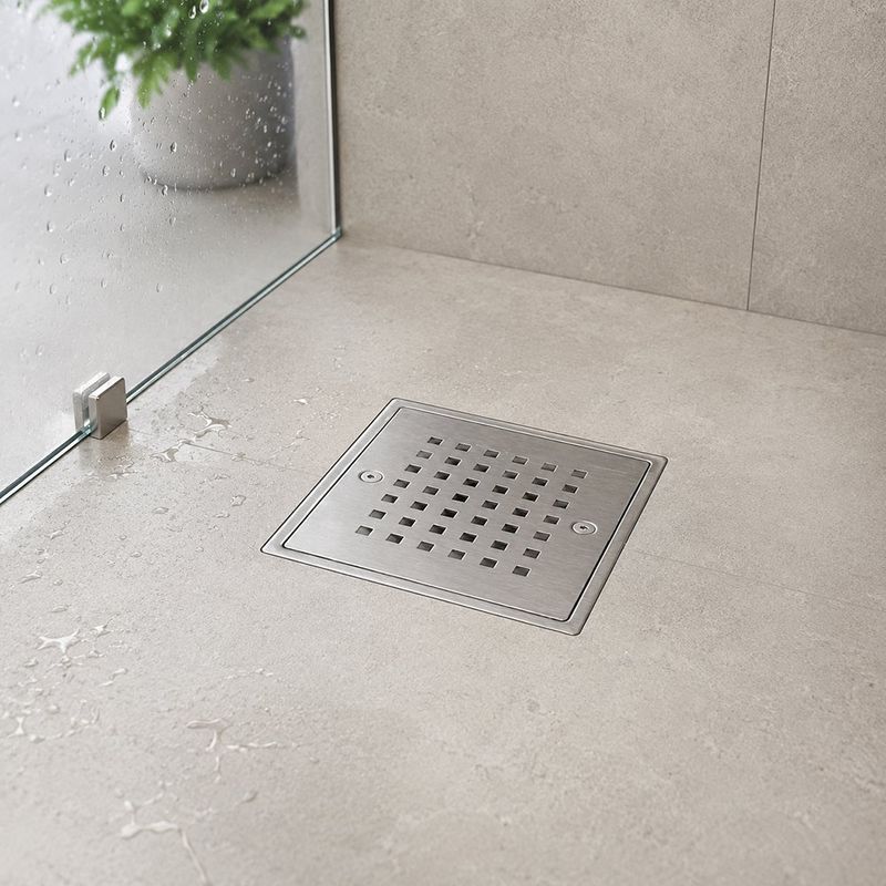 Reposadera Cuadrada de Acero Inoxidable de 5.75 Plg para Baño