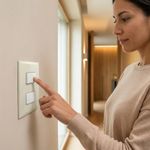 Interruptor Doble de 15 A con Placa Nobile Color Champagne