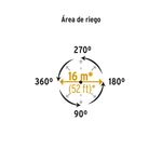 Aspersor Plástico de Impulso 2 Vías con Estaca Alcance de 19.5 Metros