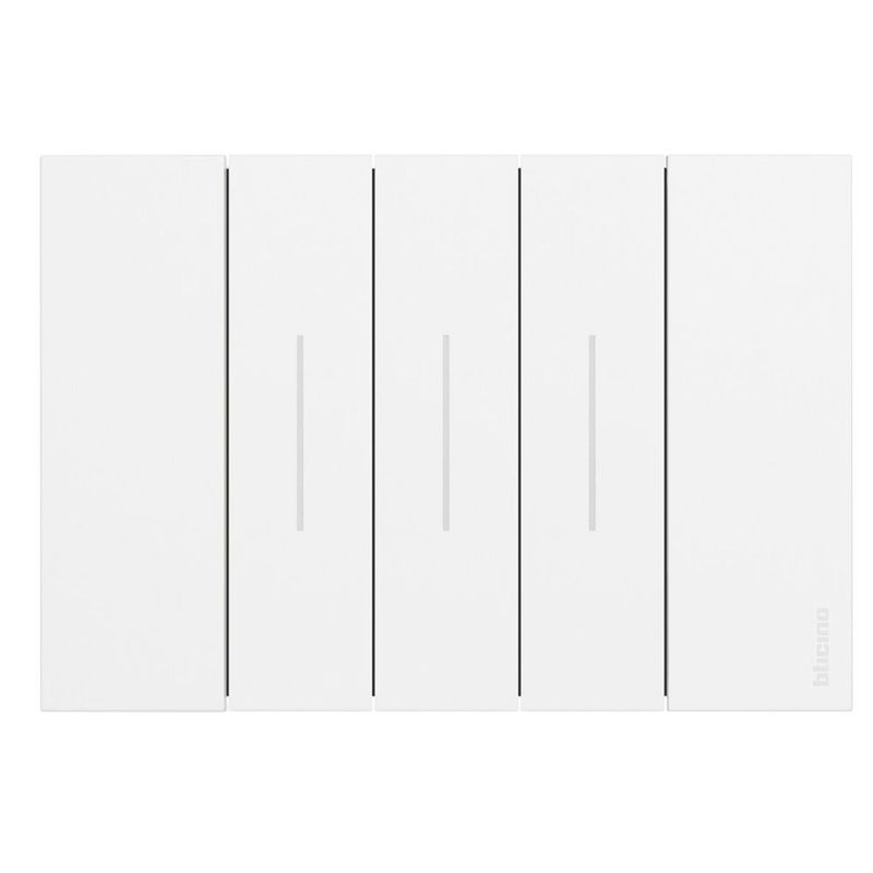 Placa Living Now de 3 Módulos en Color Blanco de 125 x 86 mm