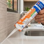 Sellador de Silicón Acético Transparente para Cocina y Baños 280 mL en Cartucho