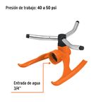 Aspersor Rotativo de Metal 360° con 3 Brazos Alcance de 13 Metros