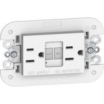 Tomacorriente Dúplex GFCI 2P+T 15 A con Protección Infantil TR 3 Módulos en Color Blanco