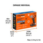 Llave de Impacto Inalámbrica 1/2 Plg 20V con Velocidad Variable y Batería 4Ah