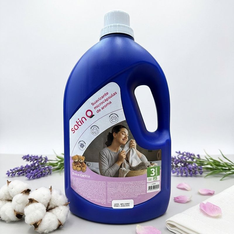 Suavizante Líquido para Ropa con Perlas de Aroma a Dulce Caricia de 3 litros