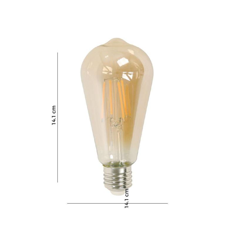 Bombillo LED de Filamento ST64 Base E27 4W Luz Cálida Vintage