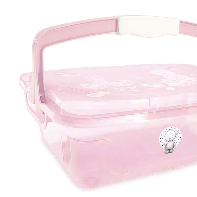 Organizador Infantil Multiuso con Asa de 5 Litros Color Rosado
