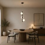 Lámpara Colgante Moderna de 3 Luces Base G9 para Bombillos LED 5W Acabado Negro
