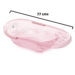 Bañera Infantil Conforto Translúcida de 22 Litros Color Rosado
