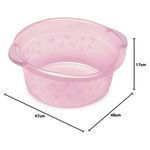 Palangana Infantil Multiuso para Baño Translúcida Color Rosado