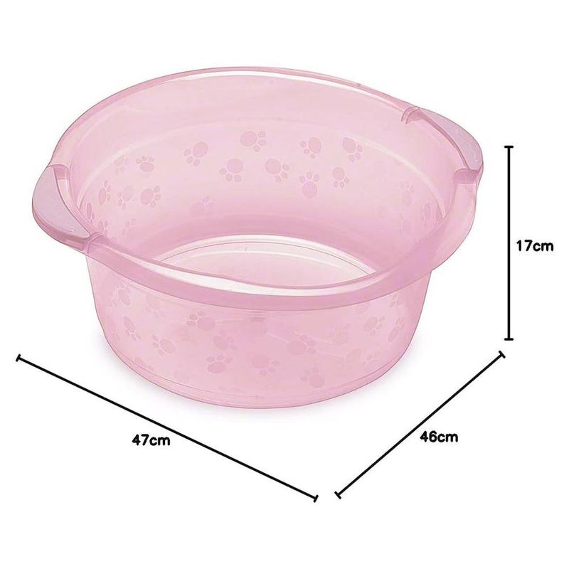 Palangana Infantil Multiuso para Baño Translúcida Color Rosado