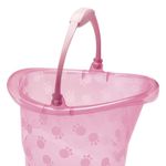 Cubeta Infantil Translúcida con Asa de 13 Litros Color Rosado