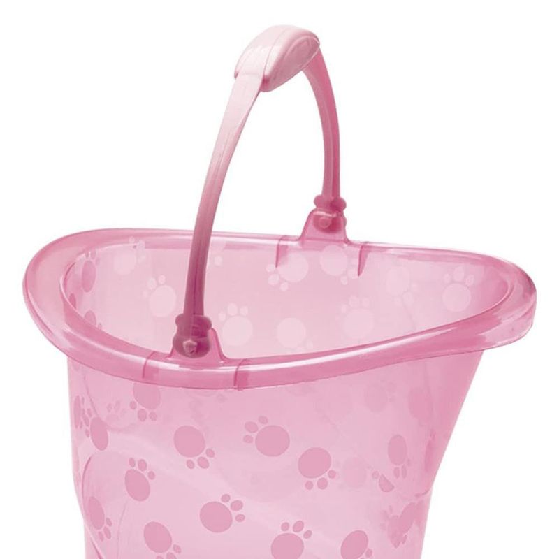 Cubeta Infantil Translúcida con Asa de 13 Litros Color Rosado