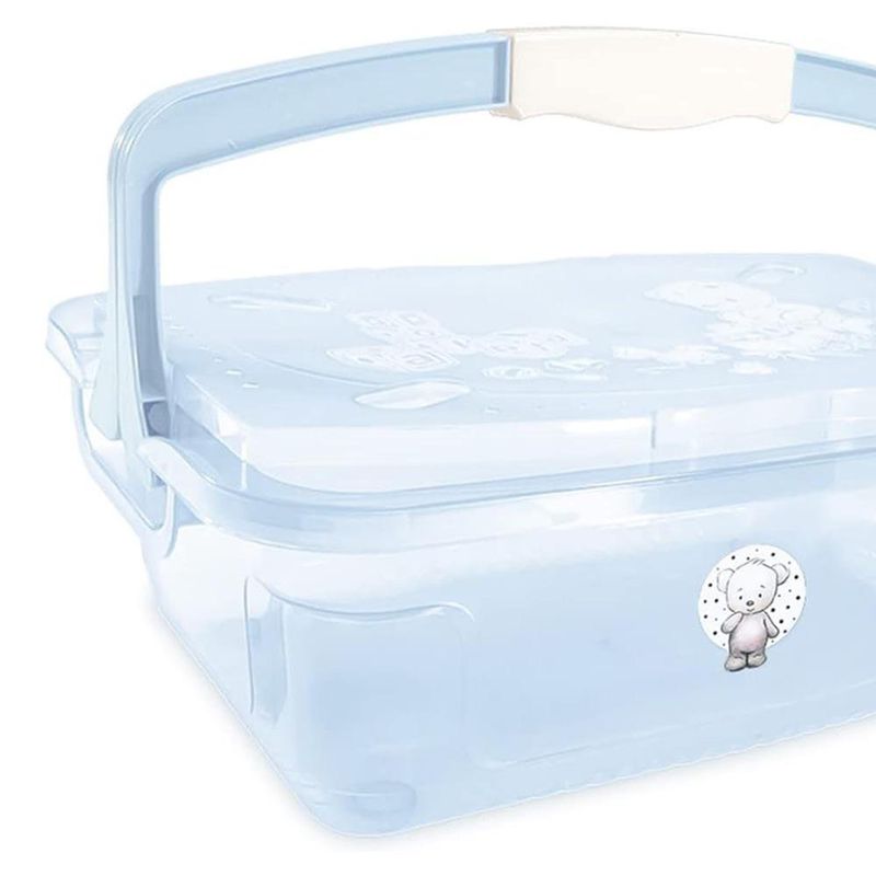Organizador Infantil Multiuso con Asa de 5 Litros Color Celeste