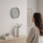 Reloj de Pared con Diseño Minimalista 20 cm Color Blanco