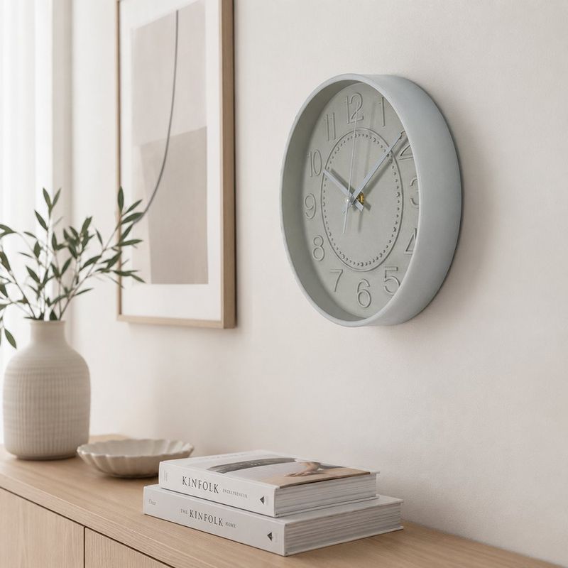Reloj de Pared con Diseño Minimalista 20 cm Color Blanco