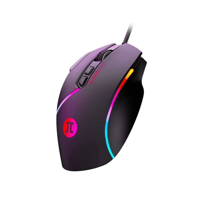 Mouse Gamer Alámbrico Primus Gladius12800P RGB de 12800 DPI con 8 Botones Programables