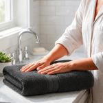 Toalla de Baño Absorbente Color Gris Oscuro
