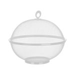 Frutero con Tapa Tipo Rejilla de Metal para Cocina Color Blanco