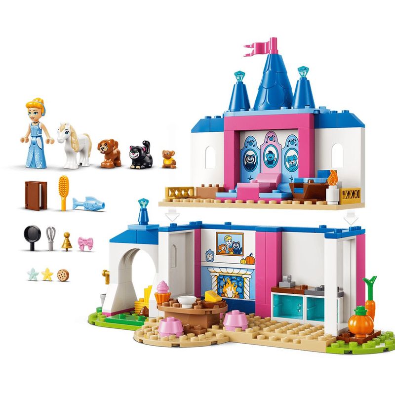 LEGO Disney Princess Castillo de Cenicienta con Amigos Animales #43283 con 149 Piezas