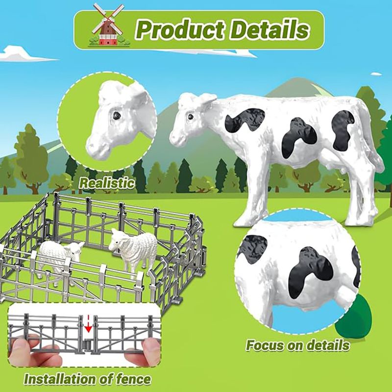 Set de Granja de Juguete con Animales y Vehículos Agrícolas Incluidos