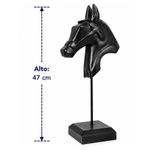 Caballo Decorativo con Base de 47 cm Color Negro