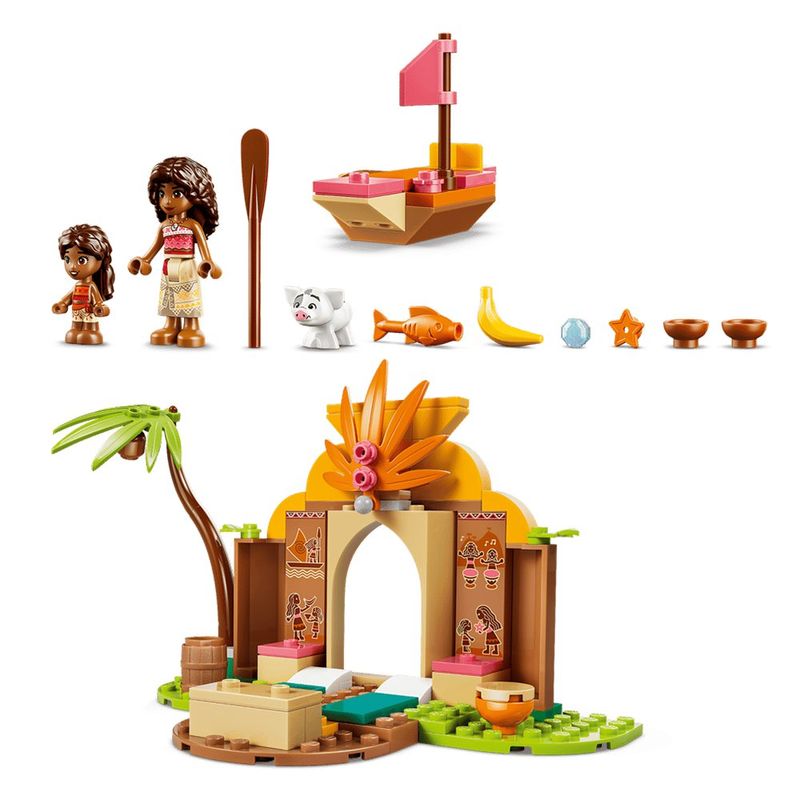 LEGO Disney Moana Casa del Pueblo y Bote #43282 con 85 Piezas