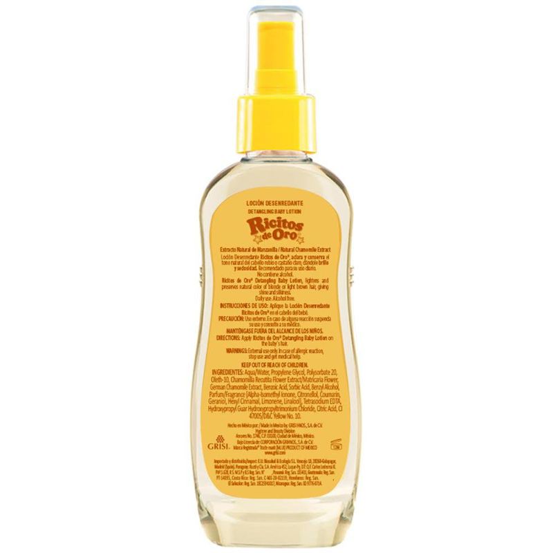 Loción Desenredante Ricitos de Oro de Manzanilla en Spray de 125 mL