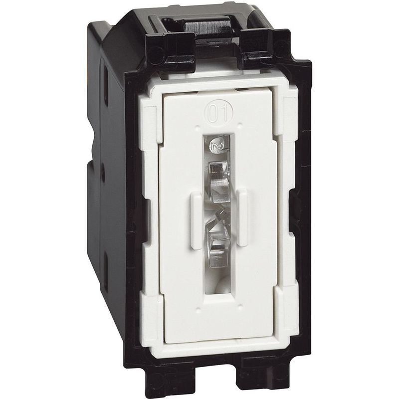 Interruptor Blanco de 3W 10A y 250V Iluminable en Color Blanco de 1 Módulo