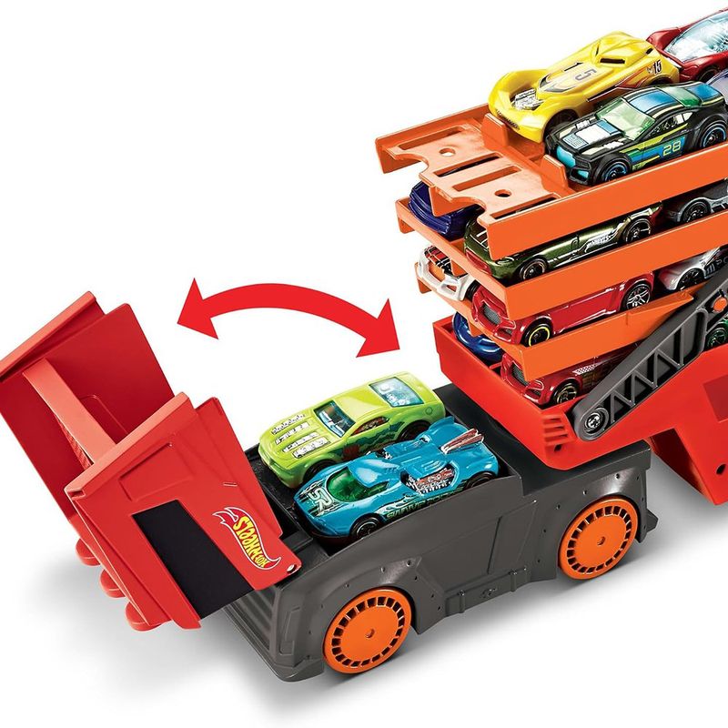 Hot Wheels City Camión Megaremolque con Capacidad para 50 Autos