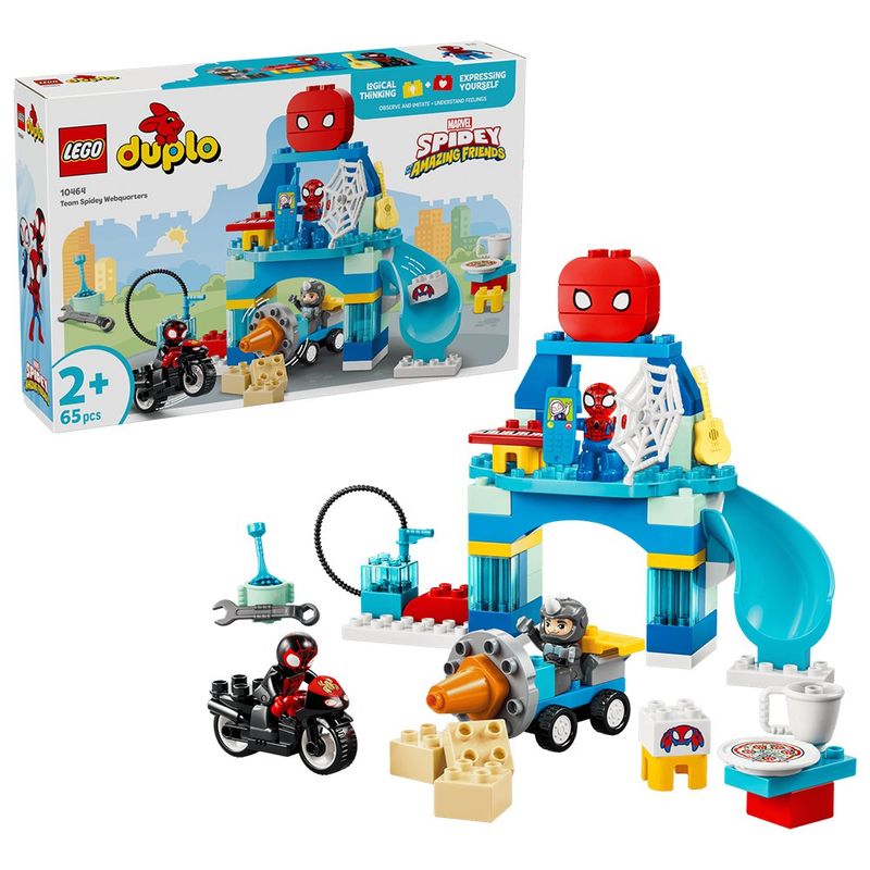LEGO Duplo Marvel Spidey y sus Sorprendentes Amigos Aracnocuartel de Spider-Man #10464 con 65 Piezas