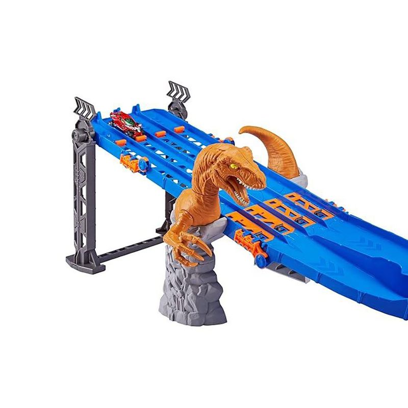 Playset de Pista Metal Machines con Ataque de Raptor y Auto Incluido de 1.22 Metros