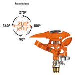 Cabeza de Aspersor Metálico de Pulsaciones con Clip de Límite de Riego