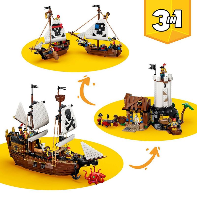 LEGO Creator 3 en 1 Barco Pirata Clásico #31387 de 1074 Piezas