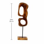 Figura Abstracta de Madera 39 cm Color Café