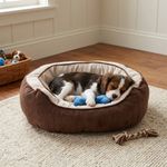 Cama para Mascota Snoozzy Chevron de Chenille Café 66x56 Cm