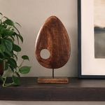Gota Decorativa de Madera 37 x 20 cm Color Café