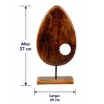 Gota Decorativa de Madera 37 x 20 cm Color Café