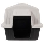 Casa para Perro Barn Home 3 Plástica Blanca y Negra Mediana para 25-50 Lb