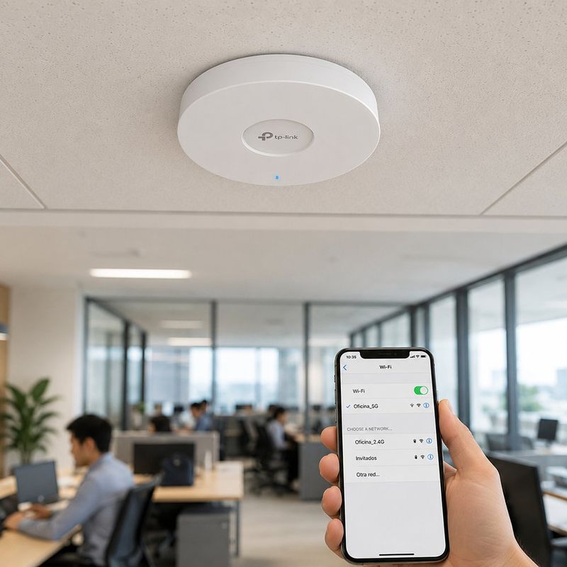 Punto de Acceso Inalámbrico Omada EAP650 Wi-Fi 6 AX3000 para Techo en Color Blanco