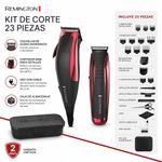 Kit de Cortadora de Cabello con Detallador Color Rojo y Negro 23 Piezas