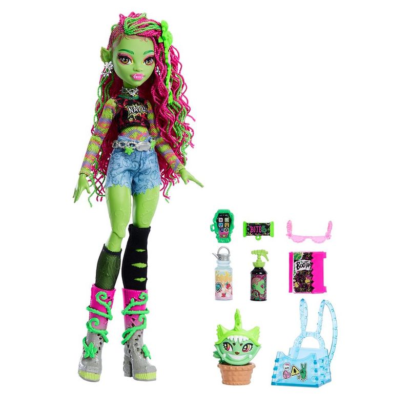 Muñeca Monster High Looks Monstruosos Sorpresa con Mascota - Presentación Surtida
