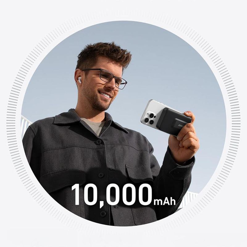 Batería Portátil MagGo con Carga Inalámbrica de 10000mAh 15W Qi2 Negro